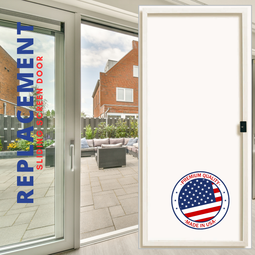 Bug Blocker Sliding Screen Door - Height 77" to 80" & 93" to 96"