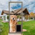 All-in-One Sliding Screen Door with Built-In Dog Door