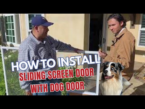 All-in-One Sliding Screen Door with Built-In Dog Door